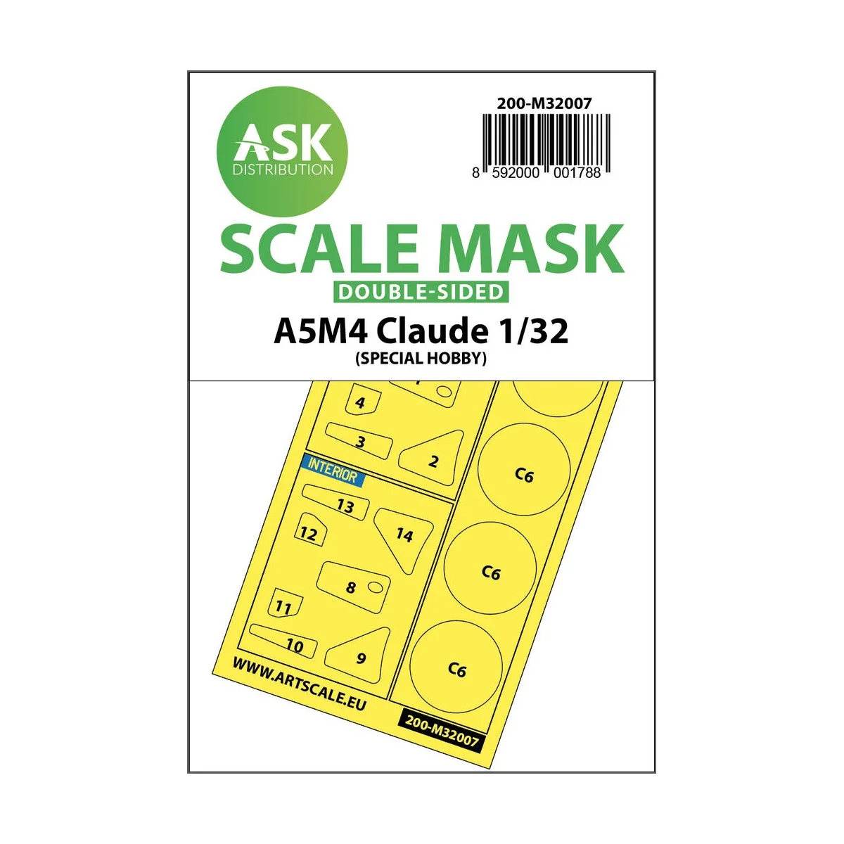 A5M4 Claude double-sided express mask for Special Hobby, 1/32 - Art...