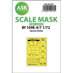 Bf 109E-4/7 one-sided painting mask for Special Hobby, 1/72 - Art S...