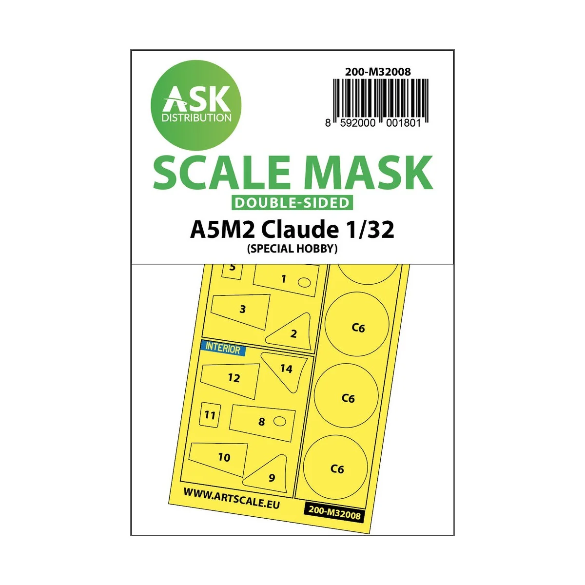 A5M2 Claude double-sided express mask for Special Hobby, 1/32 - Art...