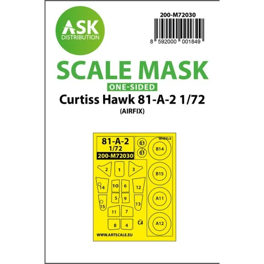 Curtiss Hawk 81-A-2 one-sided painting mask for Airfix, 1/72 - Art ...