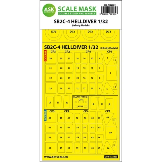 SB2C-4 Helldiver double-sided express mask for Infinity - Art Scale...