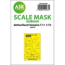 deHavilland Vampire T.11 one-sided painting mask for Airfix - Art S...