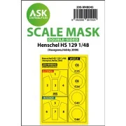 Henschel Hs 129 double-sided painting mask for Hasegawa / Hobby2000...