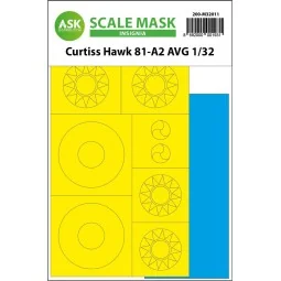 Curtiss Hawk 81-A2 AVG INSIGNIA masks for Great Wall Hobby - Art Sc...
