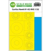 Curtiss Hawk 81-A2 AVG INSIGNIA masks for Great Wall Hobby - Art Sc...