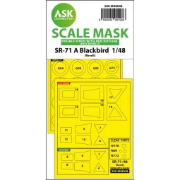 SR-71 A Blackbird double-sided incl red lines mask for Revell - Art...