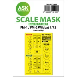 FM-1 / FM-2 Wildcat double-sided painting mask for Arma Hobby, 1/72...