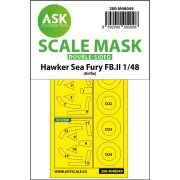 Hawker Sea Fury FB.11 double-sided mask for Airfix, 1/48 - Art Scal...