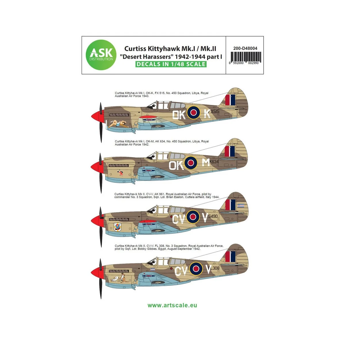Curtiss Kittyhawk Mk.I / Mk.II Desert Harassers 1942-1944 part I, 1...