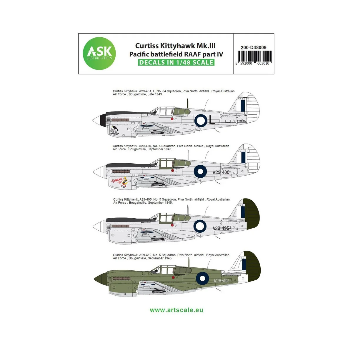 Curtiss Kittyhawk Mk.III Pacific battlefield RAAF part IV - Art Sca...