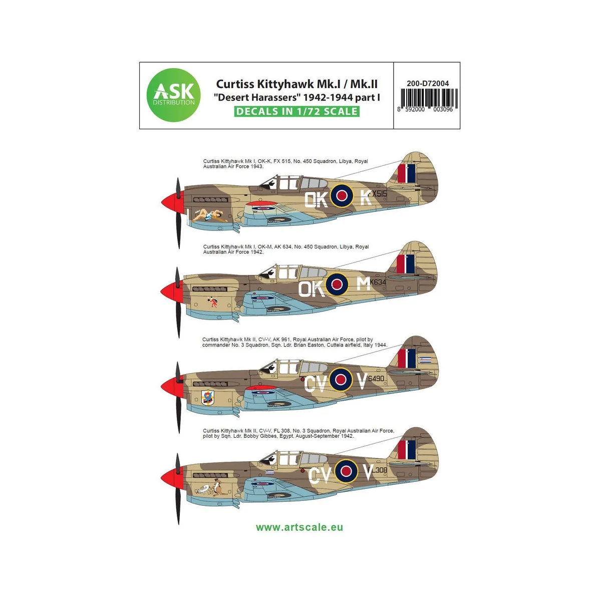 Curtiss Kittyhawk Mk.I / Mk.II Desert Harassers 1942-1944 part I - ...