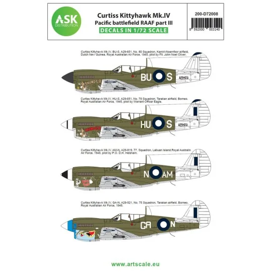 Curtiss Kittyhawk Mk.IV Pacific battlefield RAAF part III, 1/72 - A... Curtiss Kittyhawk Mk.IV Pacific battlefield RAAF part III, 1/72 - A...
