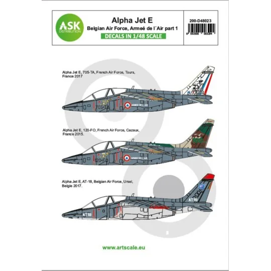 Alpha Jet E Belgian AF and Armeé de l´Air, 1/48 - Art Scale Kit 200... Alpha Jet E Belgian AF and Armeé de l´Air, 1/48 - Art Scale Kit 200...