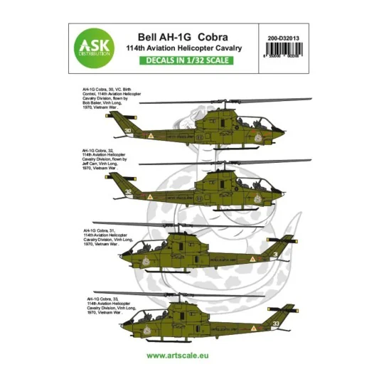 Bell AH-1G Cobra 11th Aviation Helicopter Cavalry part 3, 1/32 - Ar...