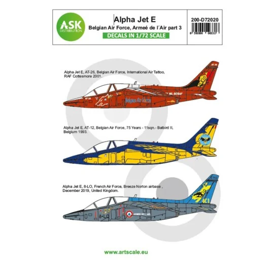 Alpha Jet E Belgian Air Force and Armeé de l´Air part 3, 1/72 - Art... Alpha Jet E Belgian Air Force and Armeé de l´Air part 3, 1/72 - Art...