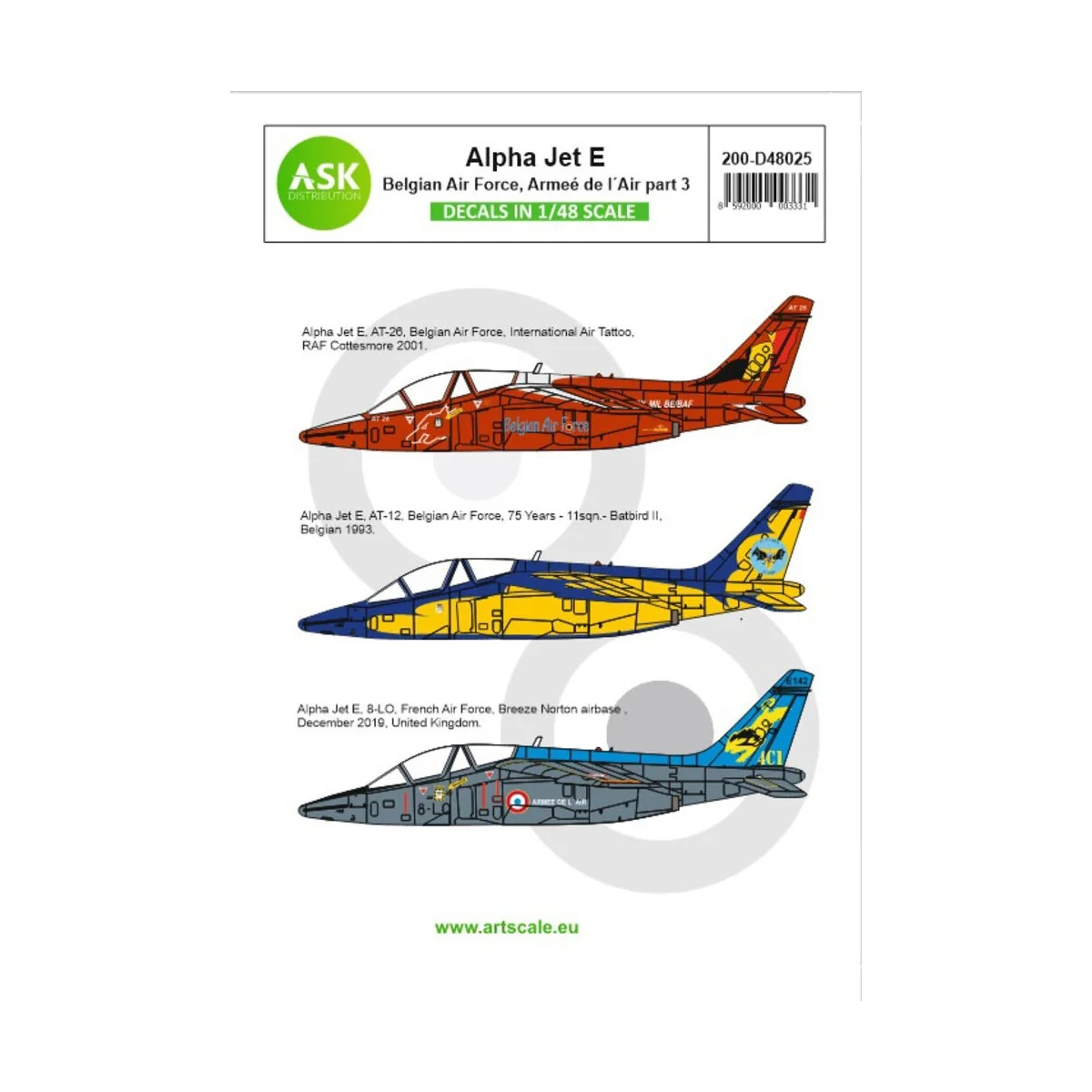 Alpha Jet E Belgian Air Force and Armeé de l´Air - part 3, 1/48 - A... Alpha Jet E Belgian Air Force and Armeé de l´Air - part 3, 1/48 - A...