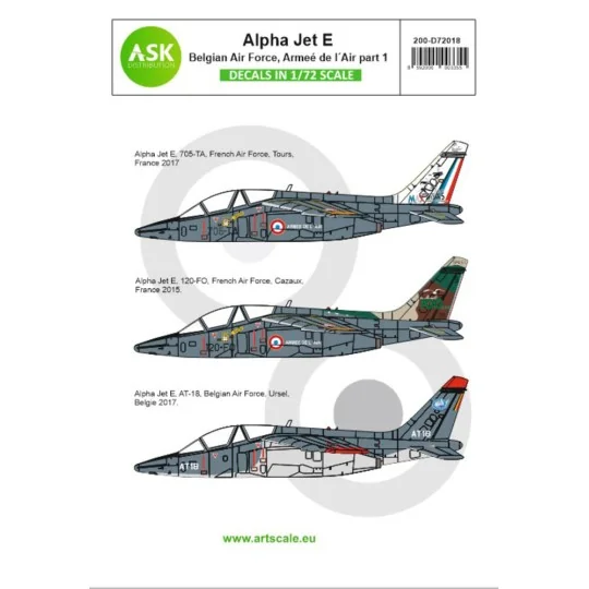Alpha Jet E Belgian AF, Armeé de l´Air part 1, 1/72 - Art Scale Kit...