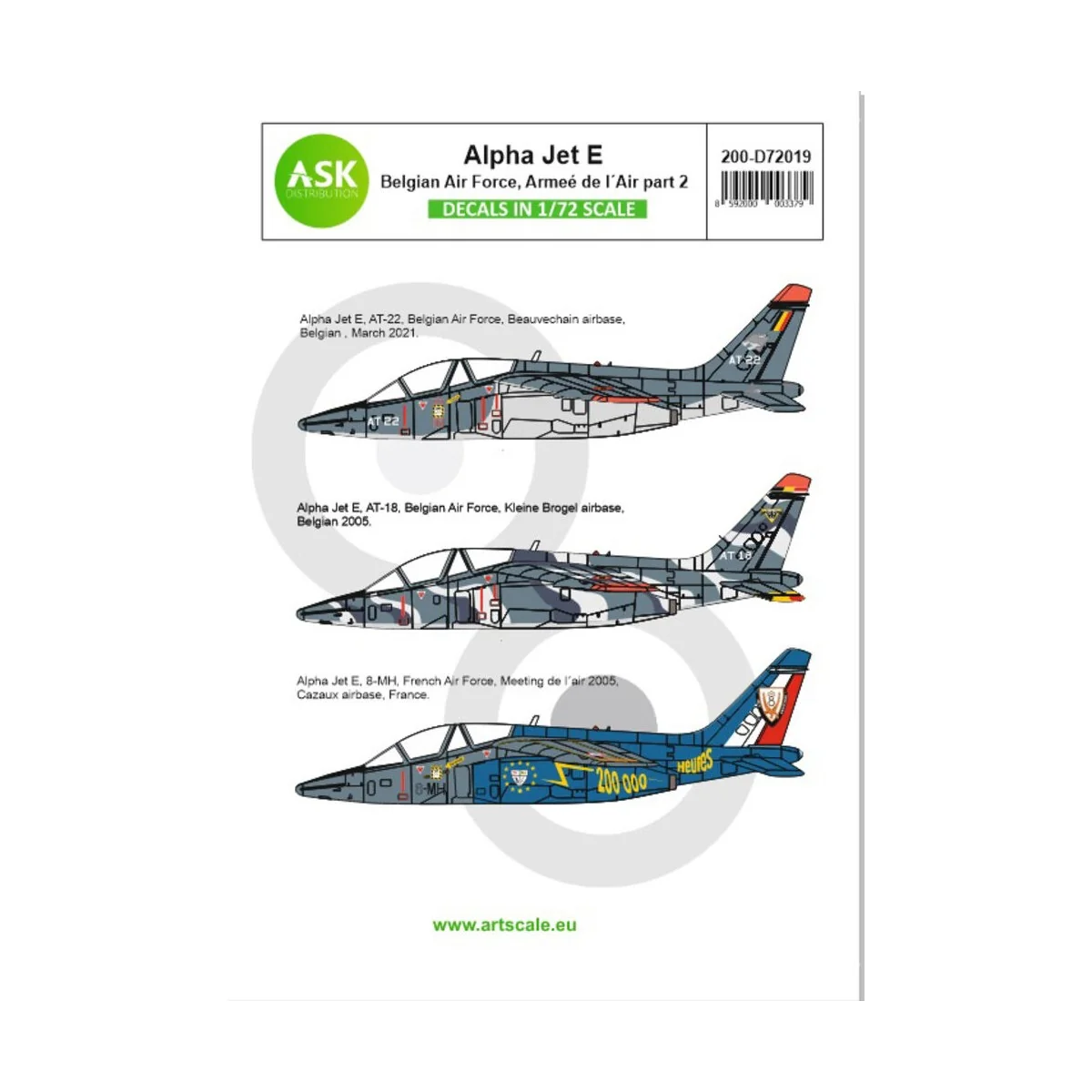 Alpha Jet E Belgian Air Force and Armeé de l´Air part 2, 1/72 - Art...