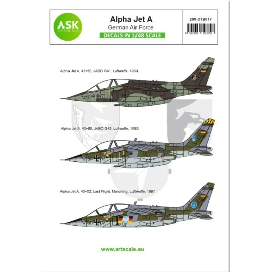 Alpha Jet A Bundeswehr, German Air Force - Art Scale Kit 200-D72017