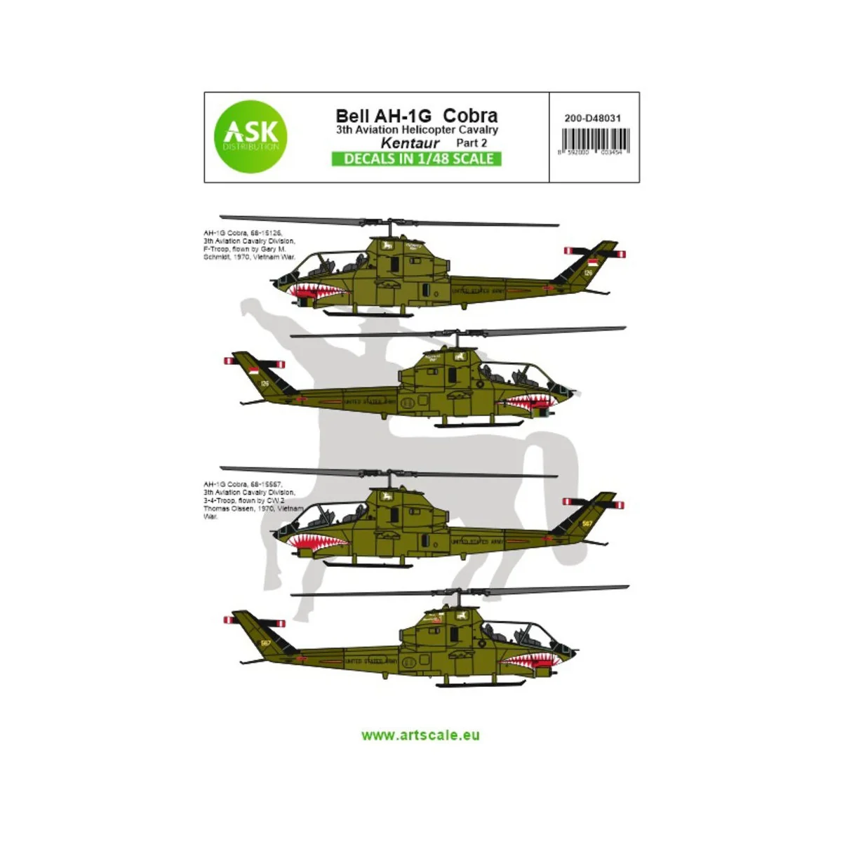 Bell AH-1G Cobra Kentaur 3th Aviation helicopter cavalry part 2, 1/... Bell AH-1G Cobra Kentaur 3th Aviation helicopter cavalry part 2, 1/...