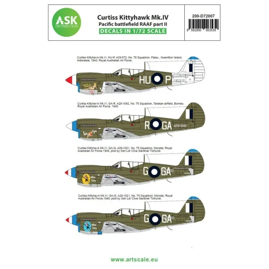 Curtiss Kittyhawk Mk.IV Pacific battlefield RAAF part II, 1/72 - Ar... Curtiss Kittyhawk Mk.IV Pacific battlefield RAAF part II, 1/72 - Ar...
