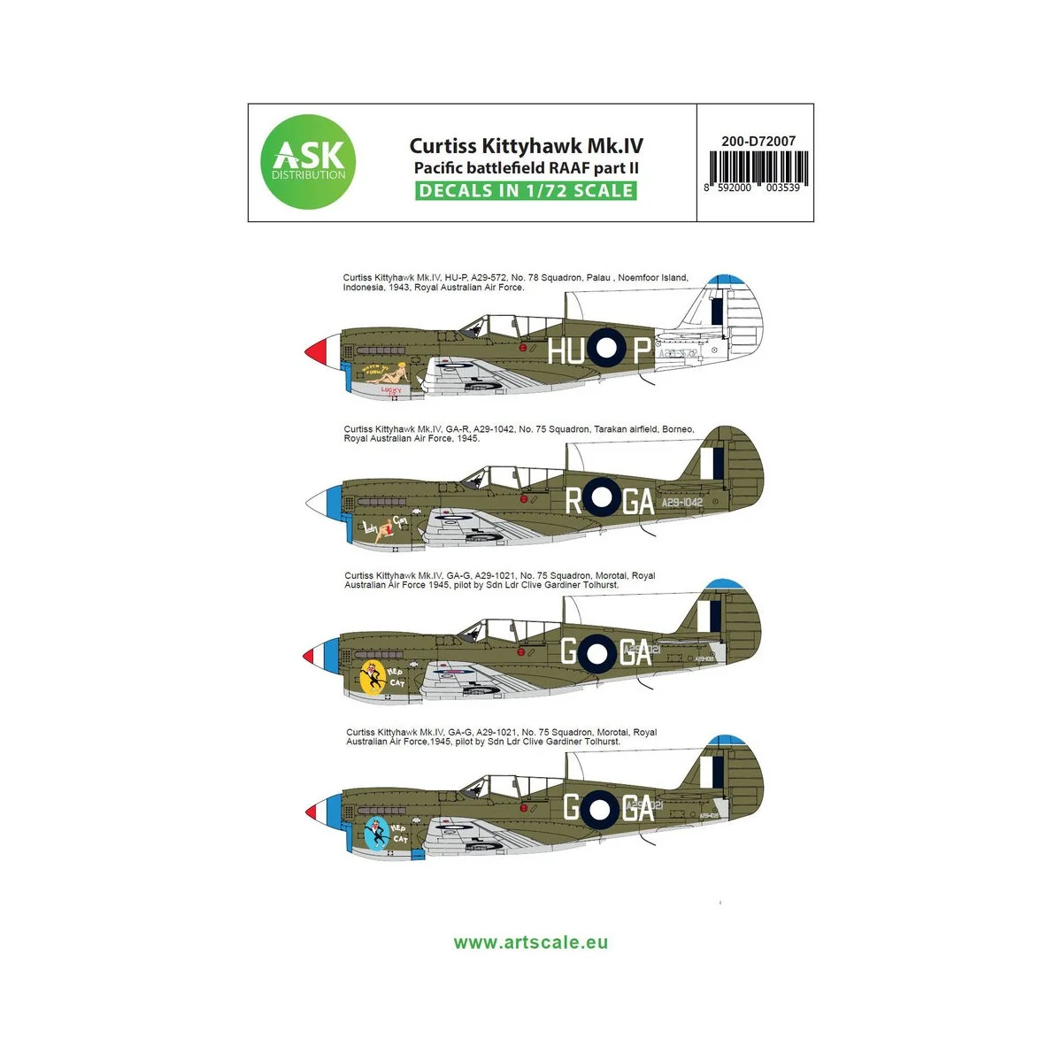 Curtiss Kittyhawk Mk.IV Pacific battlefield RAAF part II, 1/72 - Ar... Curtiss Kittyhawk Mk.IV Pacific battlefield RAAF part II, 1/72 - Ar...