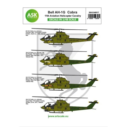 Bell AH-1G Cobra 11th Aviation Helicopter Cavalery part 3, 1/48 - A...
