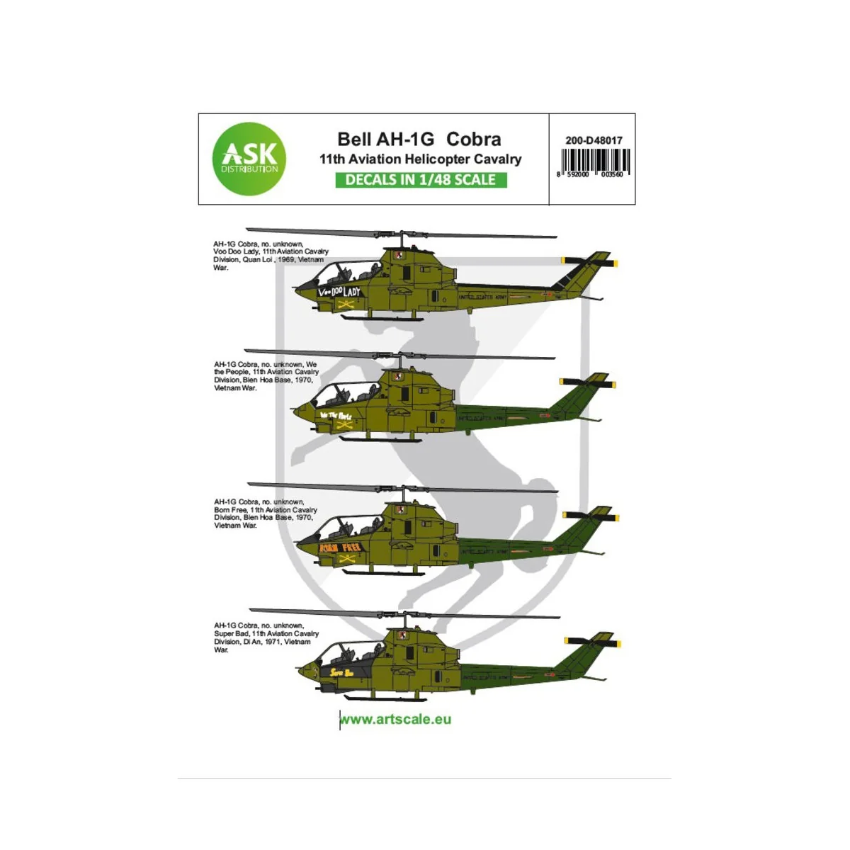 Bell AH-1G Cobra 11th Aviation Helicopter Cavalery part 3, 1/48 - A...