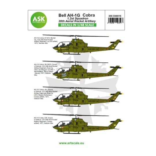 Bell AH-1G Cobra 20th Aerial Rocket artilery - part 1, 1/48 - Art S... Bell AH-1G Cobra 20th Aerial Rocket artilery - part 1, 1/48 - Art S...