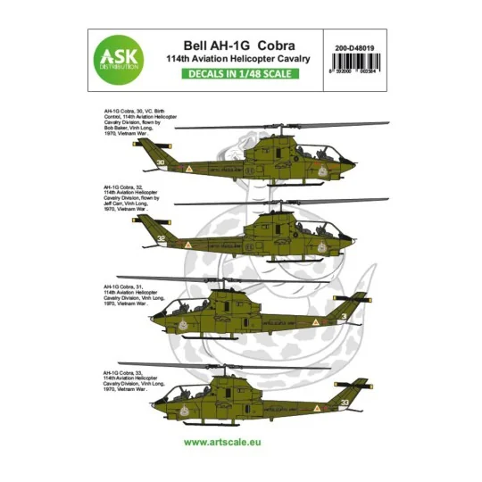 Bell AH-1G Cobra 114th Aviation helicopter cavalery - part 3, 1/48 ... Bell AH-1G Cobra 114th Aviation helicopter cavalery - part 3, 1/48 ...
