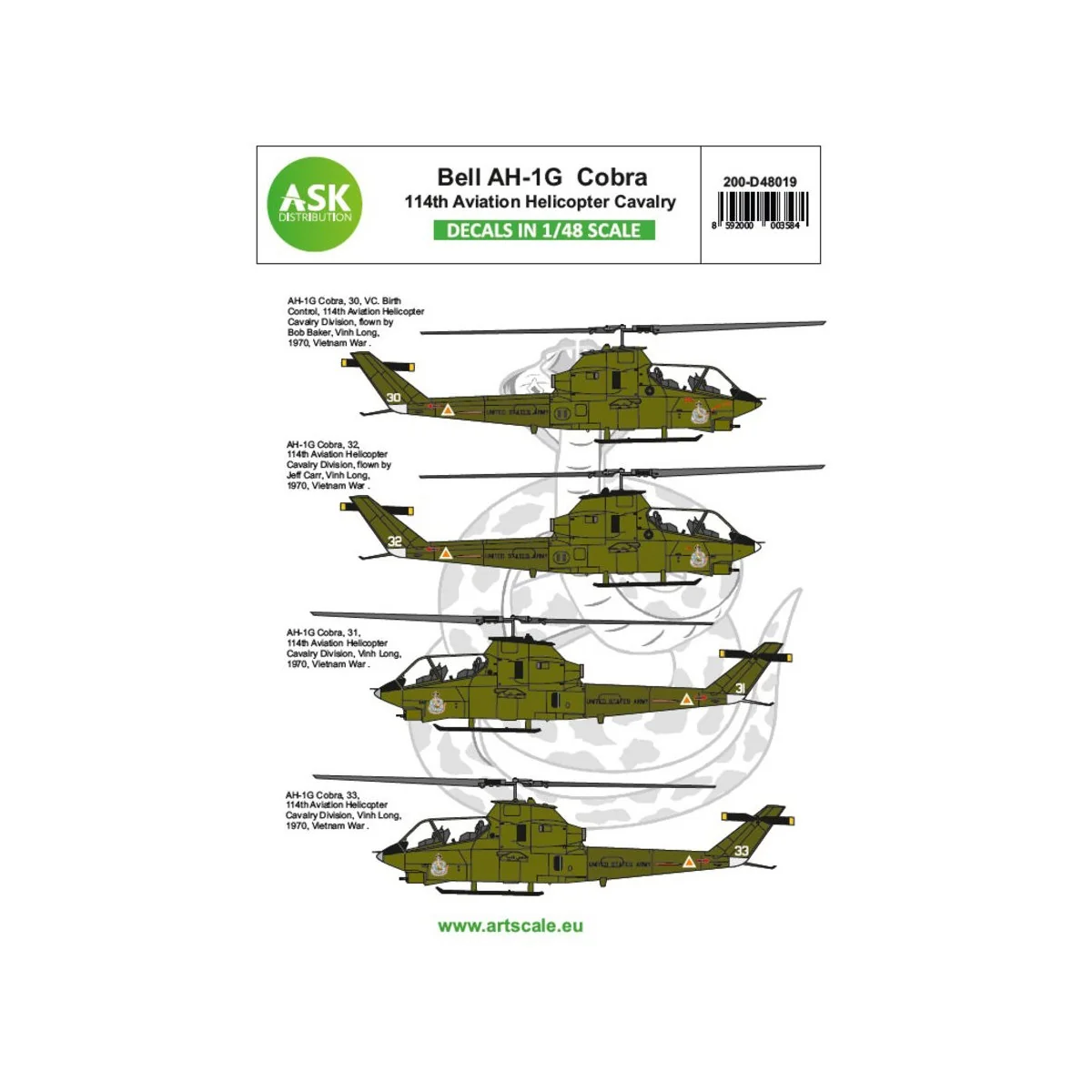 Bell AH-1G Cobra 114th Aviation helicopter cavalery - part 3, 1/48 ... Bell AH-1G Cobra 114th Aviation helicopter cavalery - part 3, 1/48 ...
