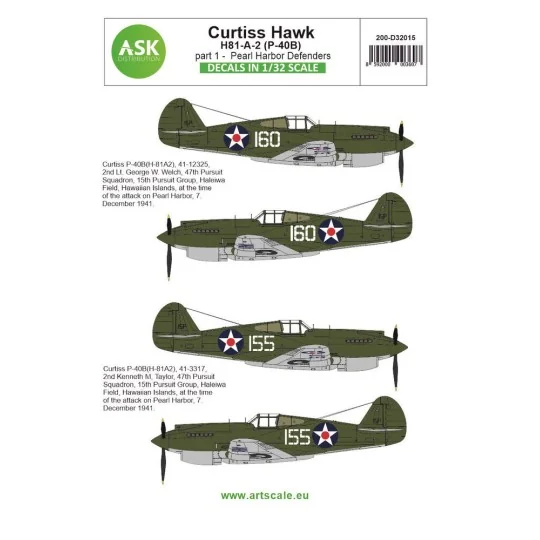 Curtiss H81-A-2 part 1 - Pearl Harbor Defenders, 1/32 - Art Scale K...