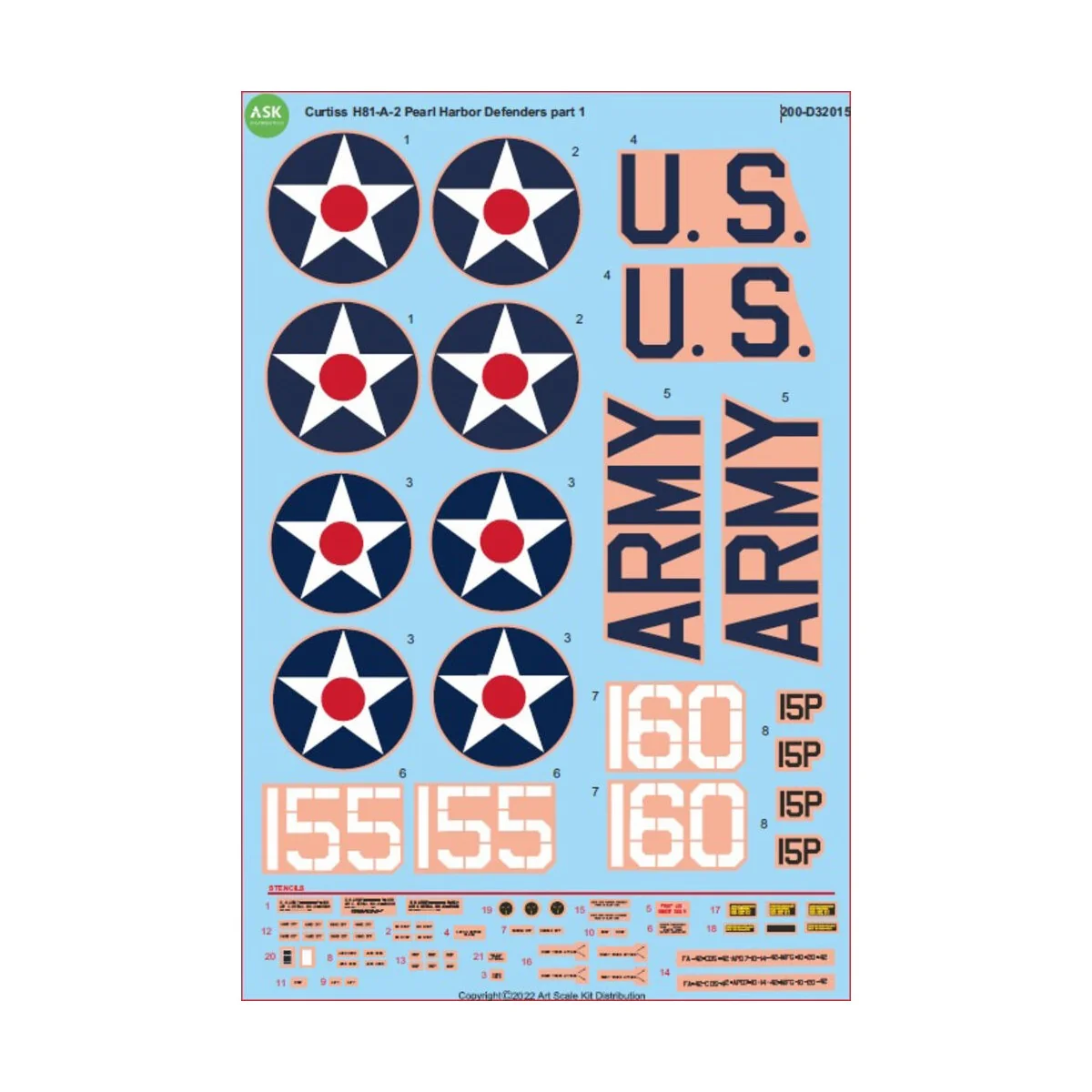 Curtiss H81-A-2 part 1 - Pearl Harbor Defenders, 1/32 - Art Scale K...