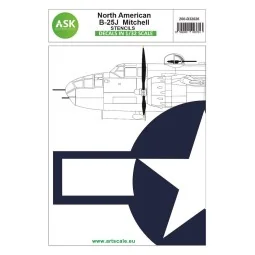 N.A. B-25J Mitchell stencils - Art Scale Kit 200-D32026