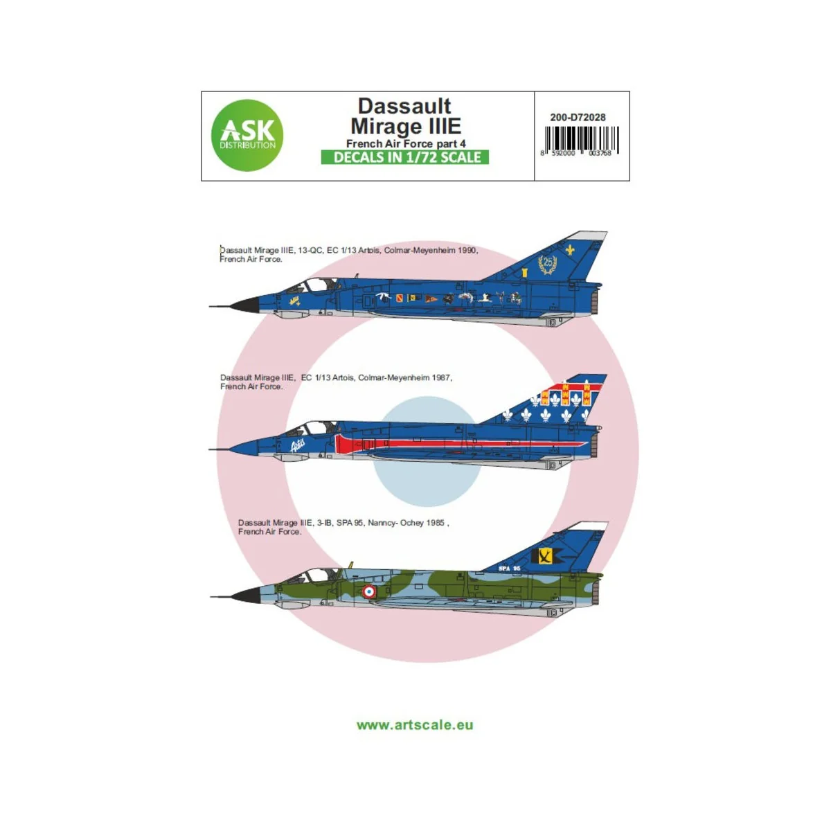 Mirage IIIE French Air Force part 4 - Art Scale Kit 200-D72028