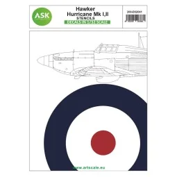 Hawker Hurricane Mk.I, Mk.II - stencils - Art Scale Kit 200-D32041