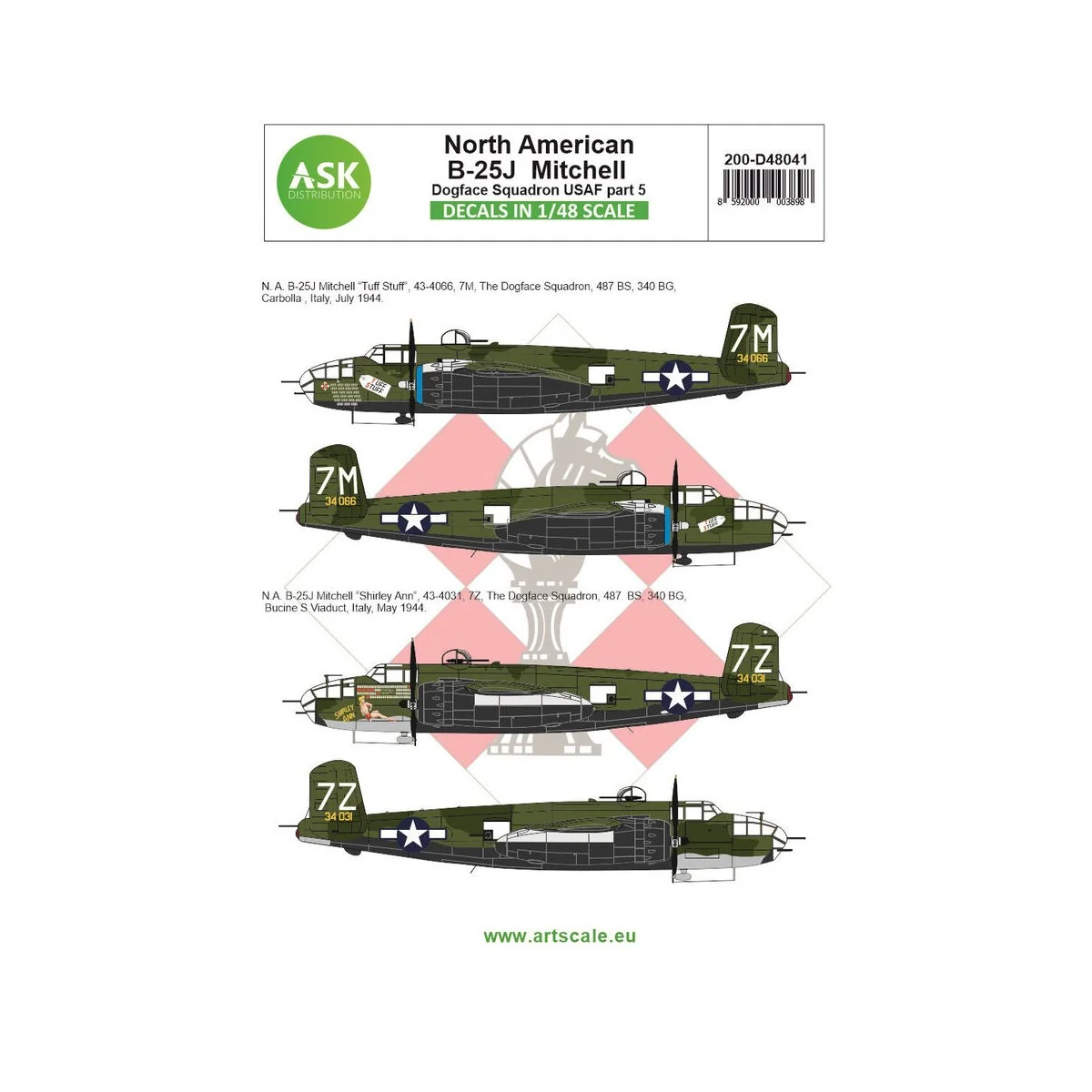 B-25J Mitchell part 5 - US Dogface Squadron, Shirley Ann & Tuff Stu...