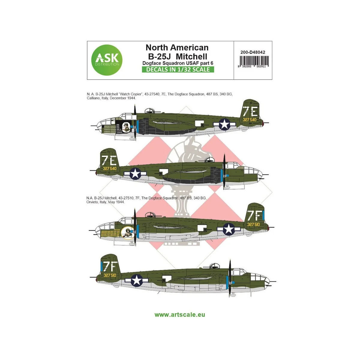 B-25J Mitchell part 6 - US Dogface Squadron Watch Copier & Willie, ...