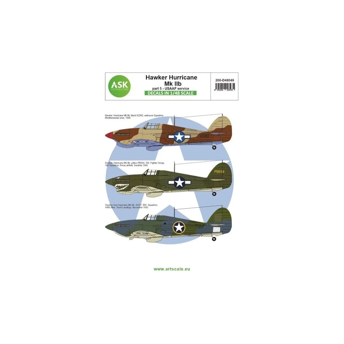 Hawker Hurricane Mk.IIB part 5 - USAAF service, 1/48 - Art Scale Ki...