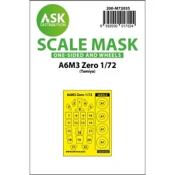 A6M3 Zero one-sided painting mask for Tamiya, 1/72 - Art Scale Kit ...