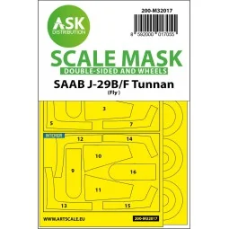 SAAB J-29B/F double-sided express masks for Fly - Art Scale Kit 200...
