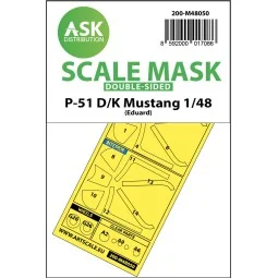 P-51D/K Mustang double-sided mask for Eduard, 1/48 - Art Scale Kit ...