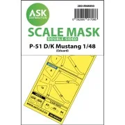 P-51D/K Mustang double-sided mask for Eduard - Art Scale Kit 200-M4...