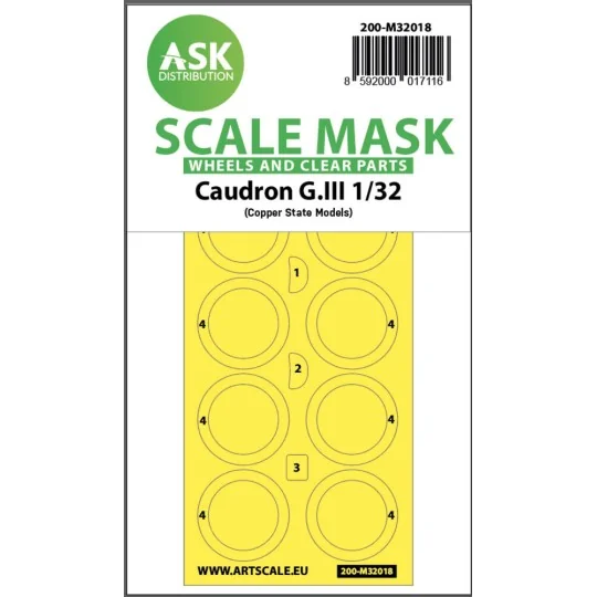 Caudron G.III double-sided express masks for CSM, 1/32 - Art Scale ...