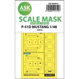 P-51D Mustang double-sided mask for Airfix, 1/48 - Art Scale Kit 20...