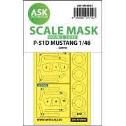 P-51D Mustang double-sided mask for Airfix, 1/48 - Art Scale Kit 20...