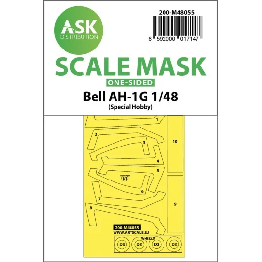 Bell AH-1G one-sided express mask for Special Hobby, 1/48 - Art Sca...