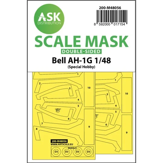 Bell AH-1G double-sided express mask for Special Hobby, 1/48 - Art ...