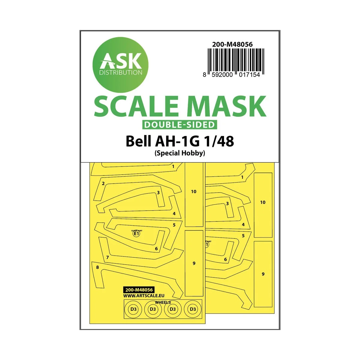 Bell AH-1G double-sided express mask for Special Hobby - Art Scale ...