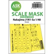 Nakajima J1N1-Sa double-sided express mask for Tamiya, 1/48 - Art S...